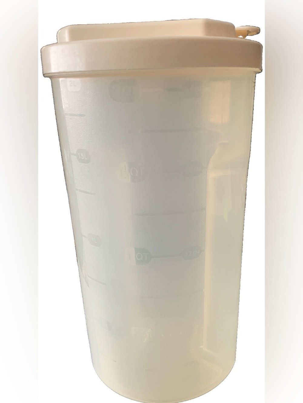 Vintage Rubbermaid 2 Quart Servin' Saver Container Pitcher Poring Screw Cap